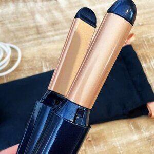 Cordless travel curling iron/straighener